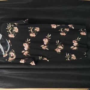 Black flowered dress